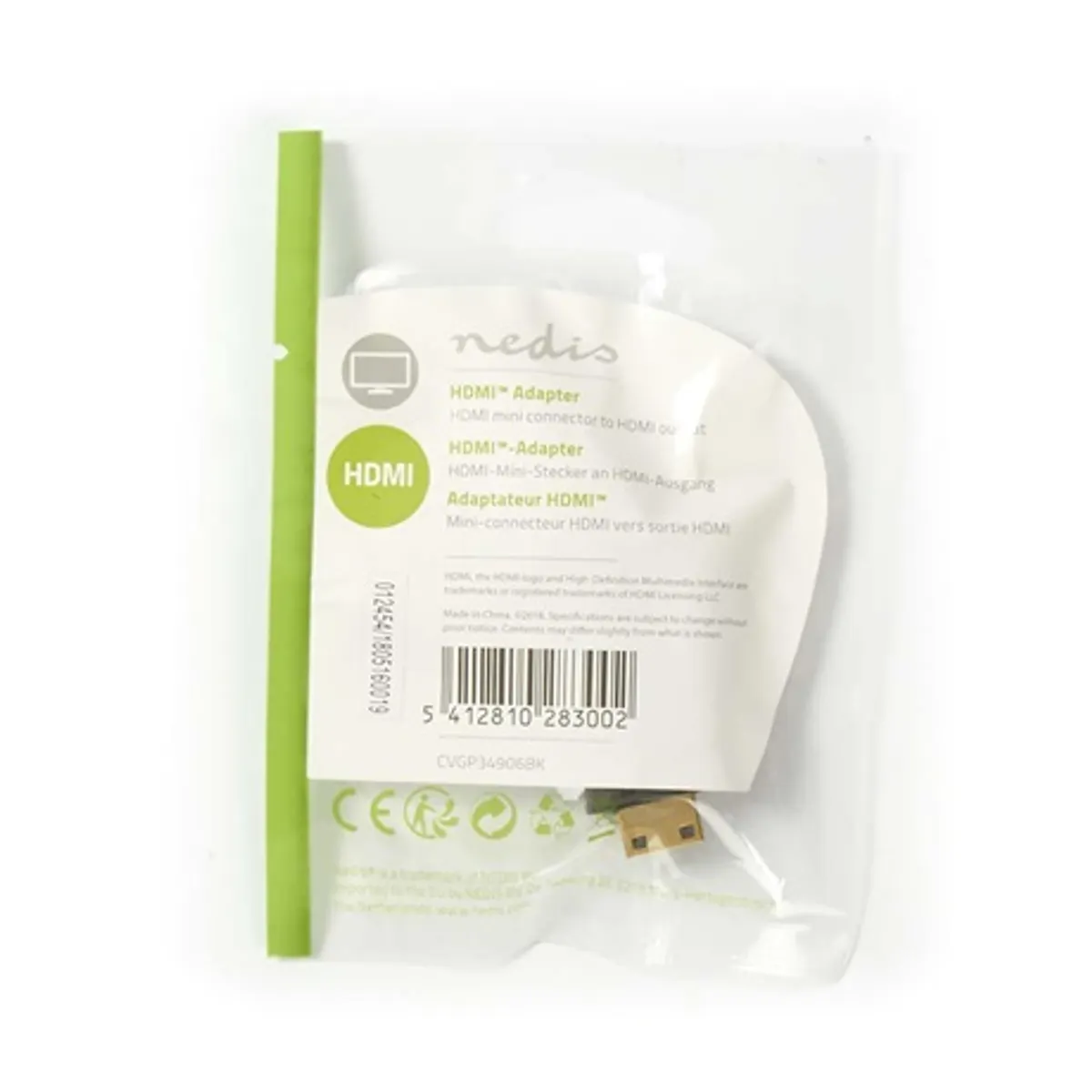 Nedis CVGP34906BK HDMI-adapter HDMI mini aljzat fekete #3