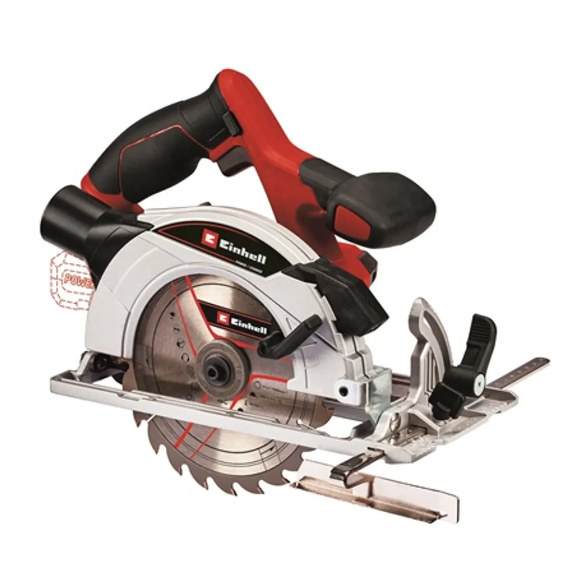 Einhell TE-CS 18/165-1 LI - SOLO Akkumulátoros kézi körfűrész 165 mm, 4200 min-1, LED világítás, porelszívó, szerszám nélküli beállítás #1