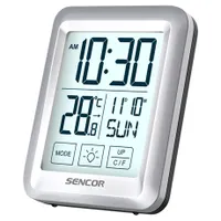 Sencor SWS1918 Hőmérő ébresztőórával belső hőmérséklet mérés 12-24 órás formátum lcd kijelző idő dátum tápellátás 2x AAA #1