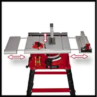 Einhell TC-TS 2225 U Asztali körfűrész 254 mm fűrészlap, 1800 W, lágyindítás, 0-45° dőlés, 55-80 mm #2