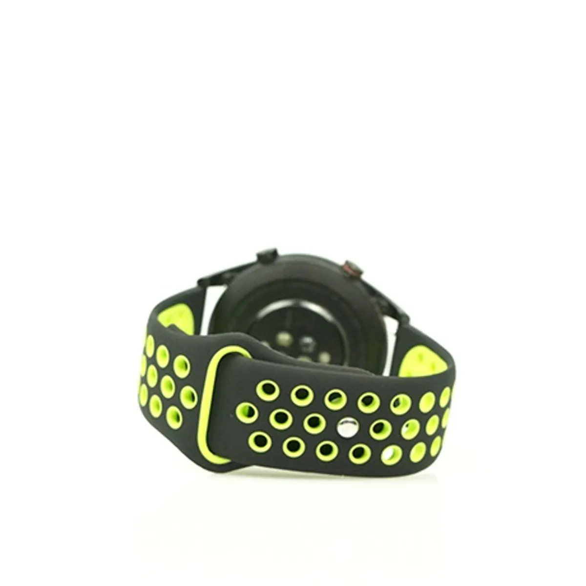 Mybandz 20SKU4578 lélegző szilikon óraszíj 20mm fekete-zöld #2