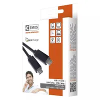Emos SM7022BL USB-C töltő- és adatkábel 1 m fekete #3