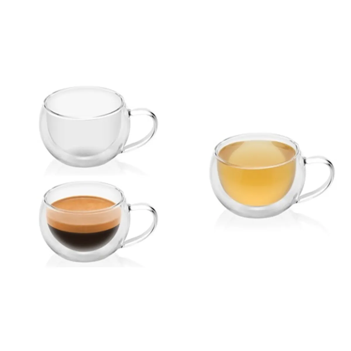 Eta 518091010 Lungo pohár duplafalú 2x160 ml mosogatógépben tisztítható boroszilikát üveg #1