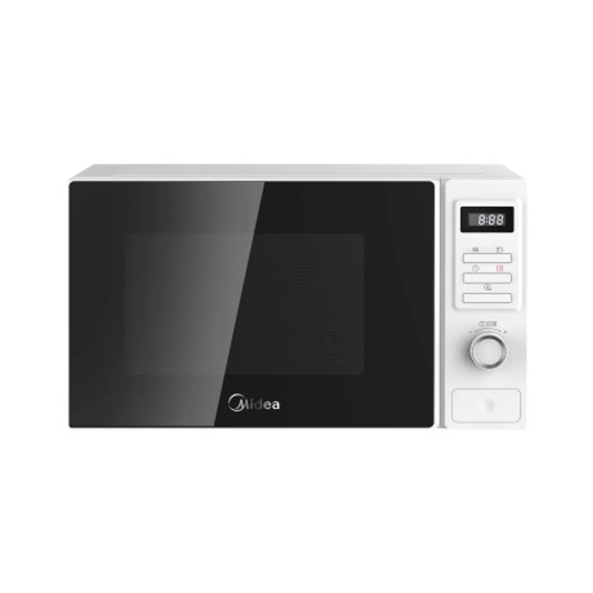 Midea MAM720C2AT MAM720C2AT 20 literes sütőtér 8 automata menü 700 W max mikrohullámú teljesítmény gyerekzár ajtónyitás nyomógombbal 25,5 cm forgótányér #1