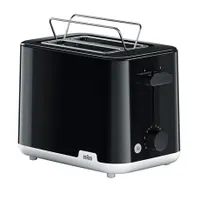 Braun HT1010BK Kenyérpirító 900 w 8 fokozat 3-in-1 újramelegítés kiolvasztás barnítás beépített zsemle melegítő kenyérkiemelő morzsatálca