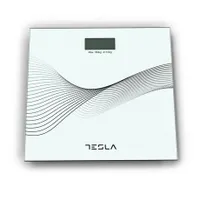 Tesla BS103W fehér személymérleg 180 kg, edzett üveg 6 mm, kg és lb, adatzár funkció, automatikus kikapcsolás #1