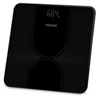 Sencor SBS 2476BK személymérleg 4 szenzor, 180 kg, 100 g pontosság, auto on, auto off, led kijelző, üveg 5 mm #1