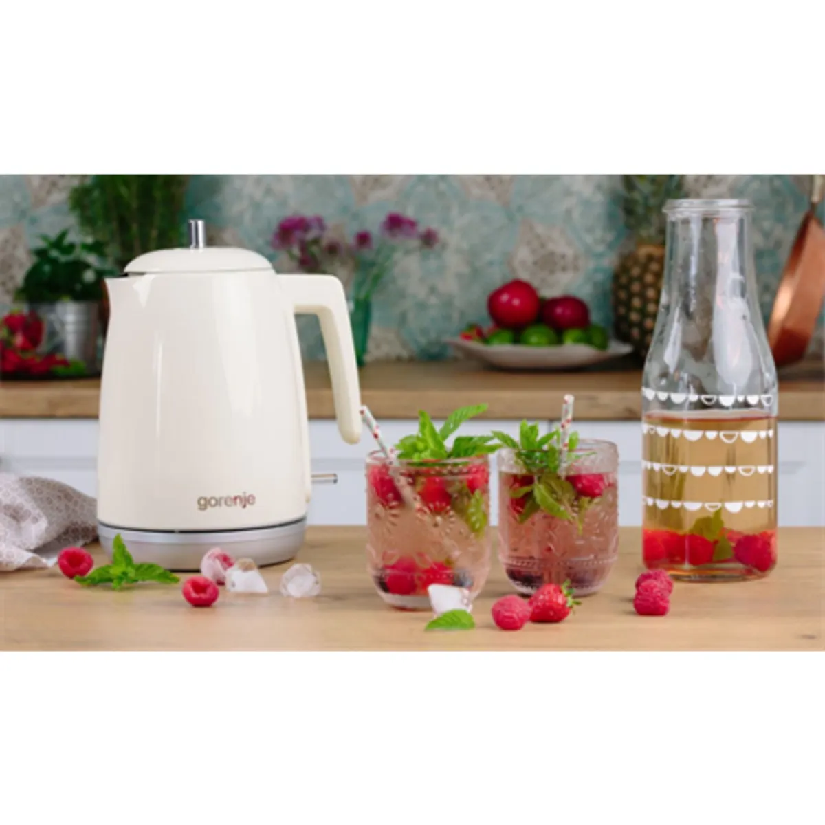 Gorenje K15RL vízforraló 1,7 l 2200 W inox belső 360 fokban elforgatható edény automatikus kikapcsolás bézs #2