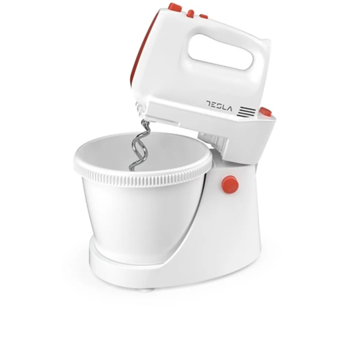 Tesla MX501WRB tálas mixer 500 W 5 fokozat 3 l fehér-piros #3