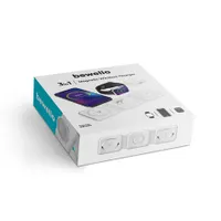 Bewello BW2063 vezeték nélküli töltőállomás 3 az 1-ben Apple Watch iPhone AirPods kompatibilis #6