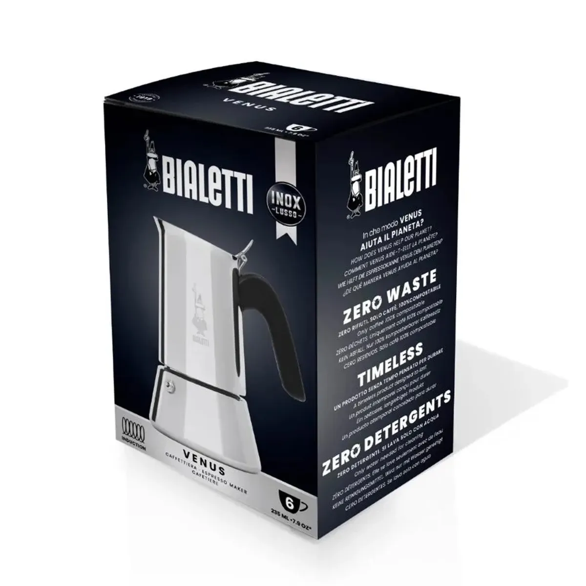 Bialetti 7255/CN VENUS Venus kotyogós kávéfőző 6 adag rozsdamentes acél 240 ml indukciós főzőlapokon használható #3