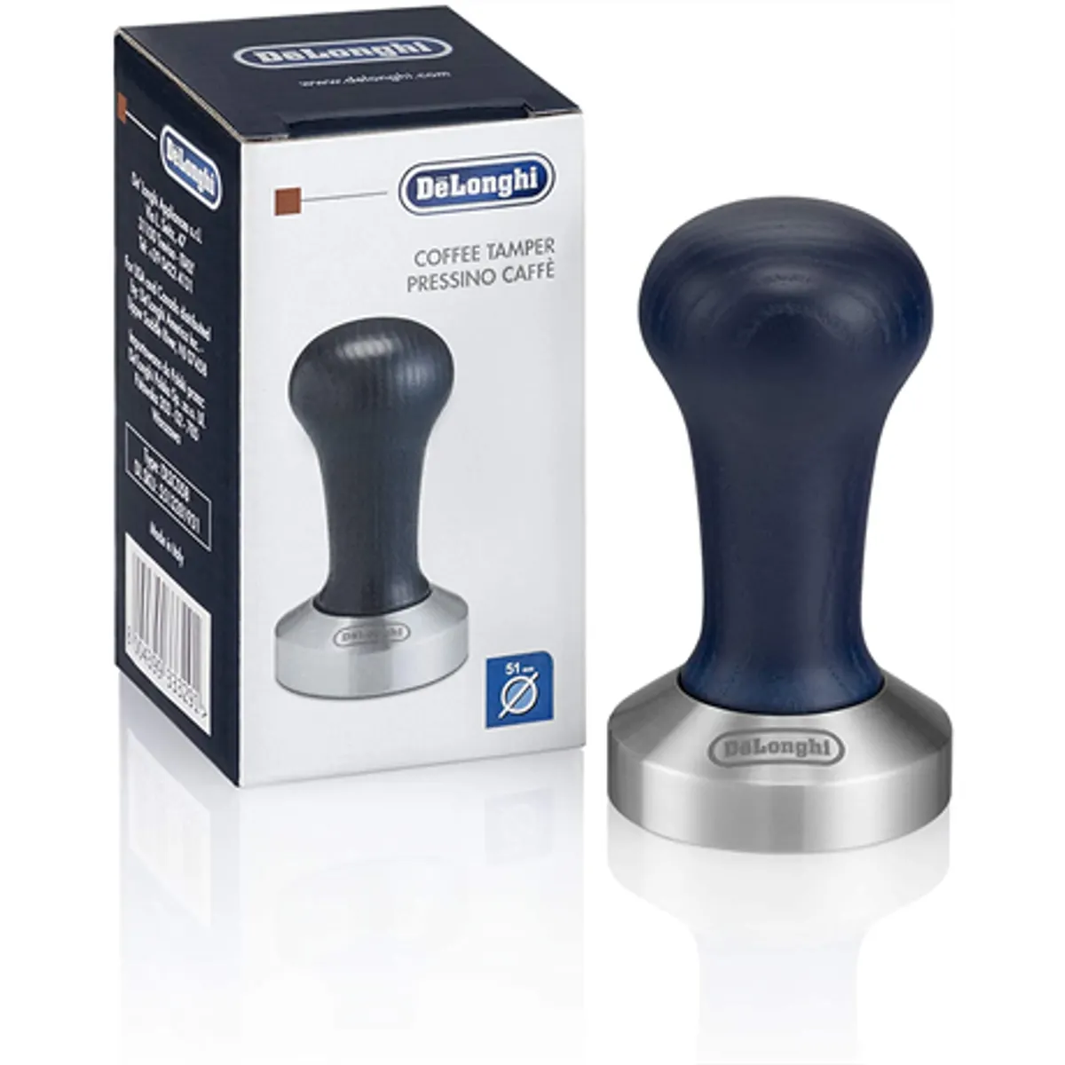 Delonghi DLSC058 kávétömörítő rozsdamentes acél 51 mm fa nyél #1