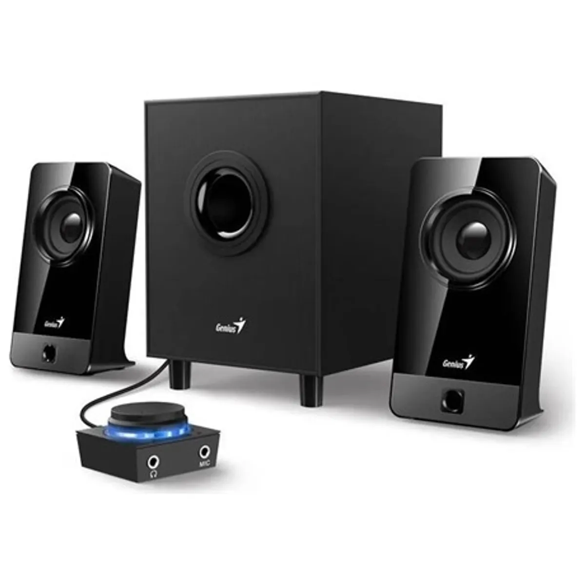 Genius SW-G2.1 300X 2.1 hangfal szett 4" sub 2x2.6" szatellit RMS 10W 25Hz-200kHz; 200Hz-18kHz bemenet 3.5mm #4