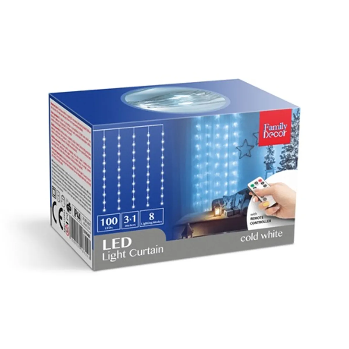 Family Decor 58904B Led fényfüggöny 3x1 m hidegfehér 100 led #4