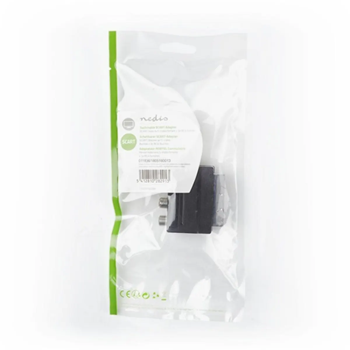 Nedis CVGP31902BK SCART adapter SCART férfi S-Video nő és 3x RCA nő nikkelezett fekete kapcsolható #4