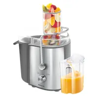 Sencor SJE1055SS gyümölcscentrifuga rozsdamentes 800 W 2 fordulatszám 10600 12600 rpm 1,6 l rostgyűjtő 75 mm széles adagoló