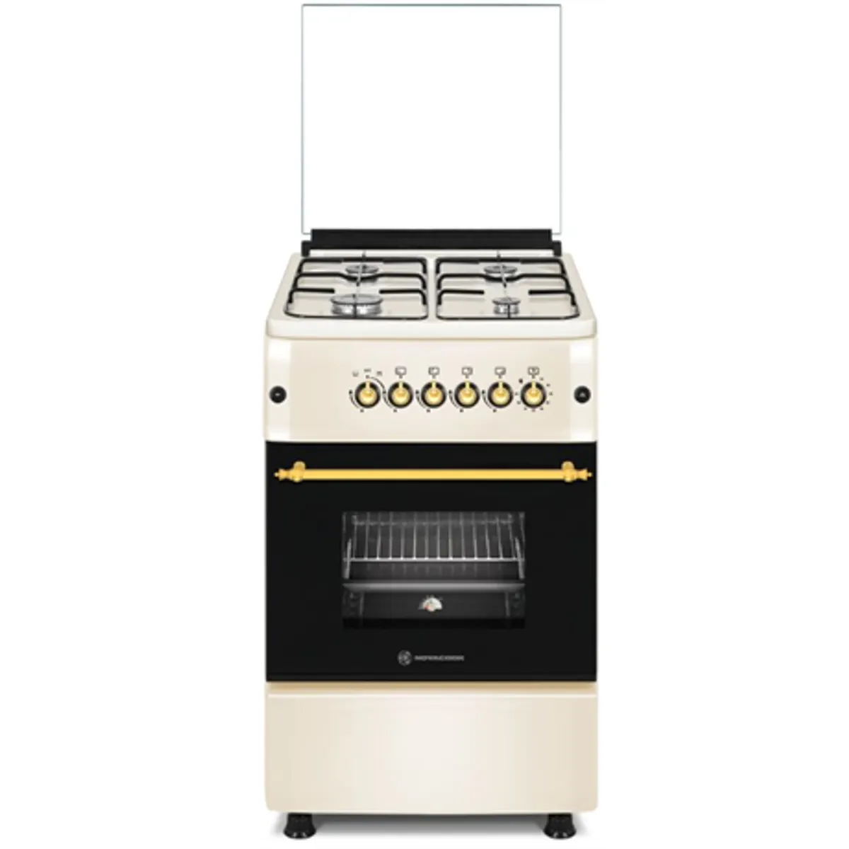 Novacook F5S40G2 RETRO tűzhely gázos sütővel, 4 égő, 44 l, 500x550x870 mm, tepsi 400x400 mm, 2 év garancia #1