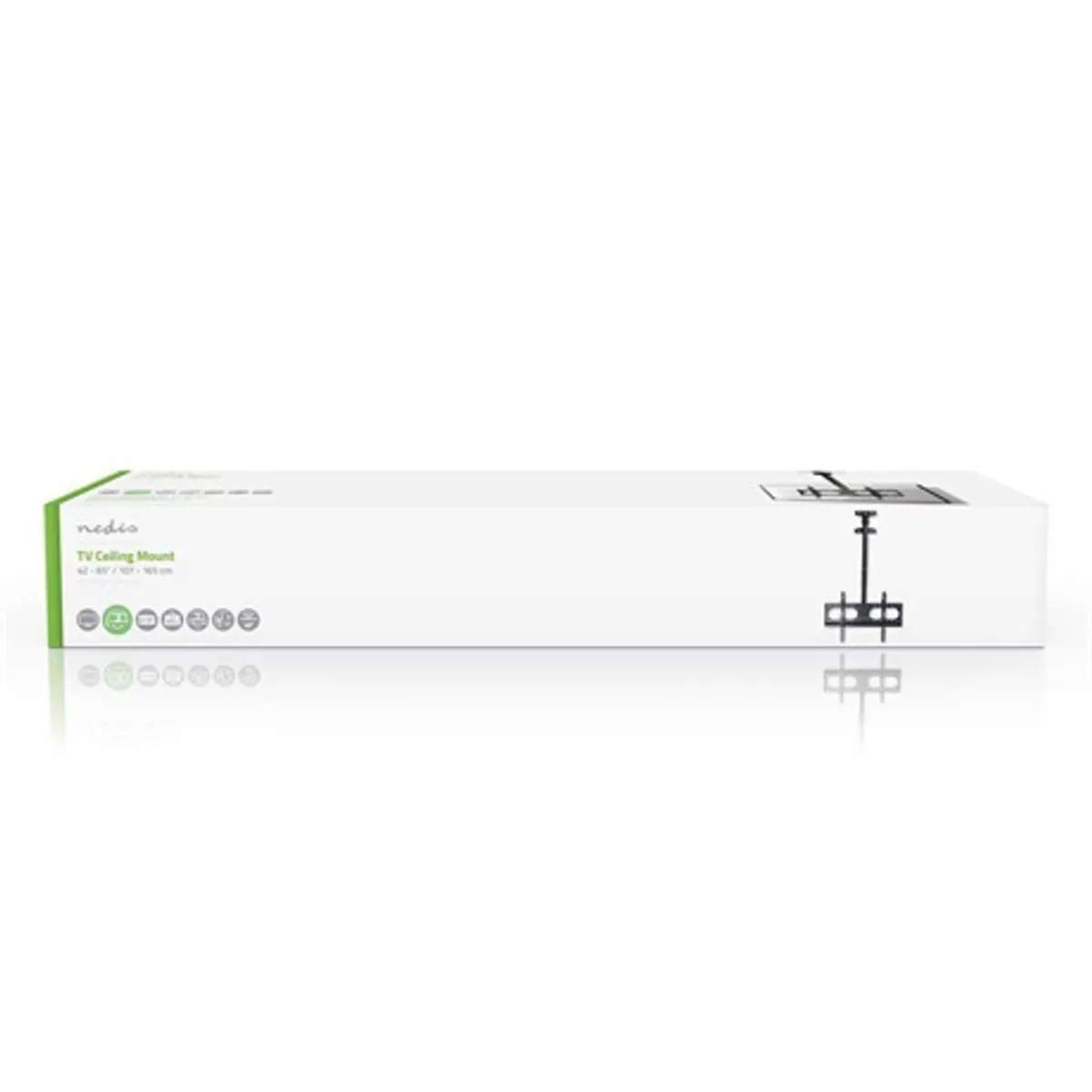 Nedis TVCM1350BK mennyezeti TV-tartókonzol 42-65" 360 fok forgatás 15 fok döntés max 45 kg VESA 100x100-600x400 #4