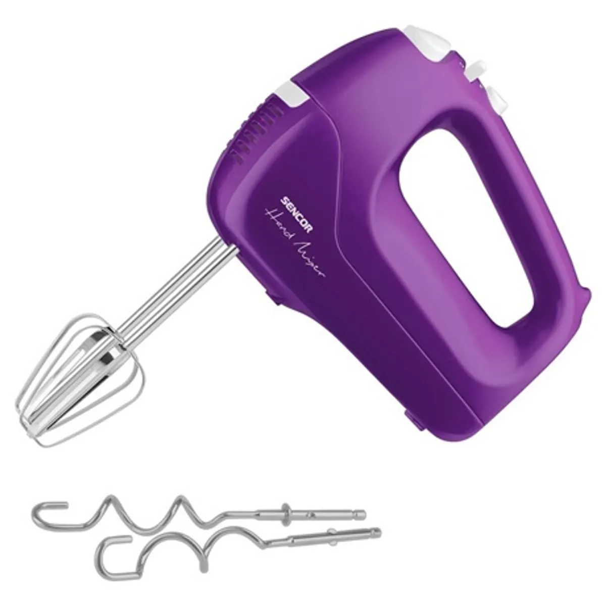 Sencor SHM 5405VT kézi mixer 200 W 5 fokozat Turbo rozsdamentes acél habverő és dagasztókarok #1