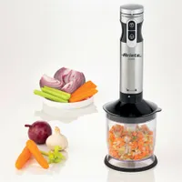 Ariete 898.1 7 az 1-ben botmixer szett 1000 W 10 fokozat Turbo 4 késes acél pengék habverő 500 ml aprító 700 ml mérőpohár 2 literes munkatál burgonyapürésítő korongok #9