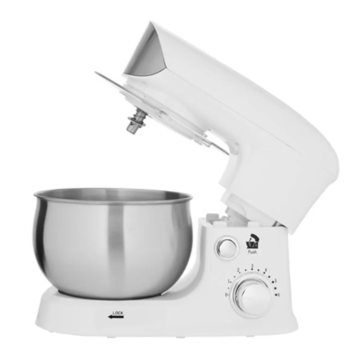 Adler AD4226W robotgép 3.0L rozsdamentes acél keverőtál bolygómozgás 6 fokozat dönthető fej fröccsenésgátló 1200W max #3