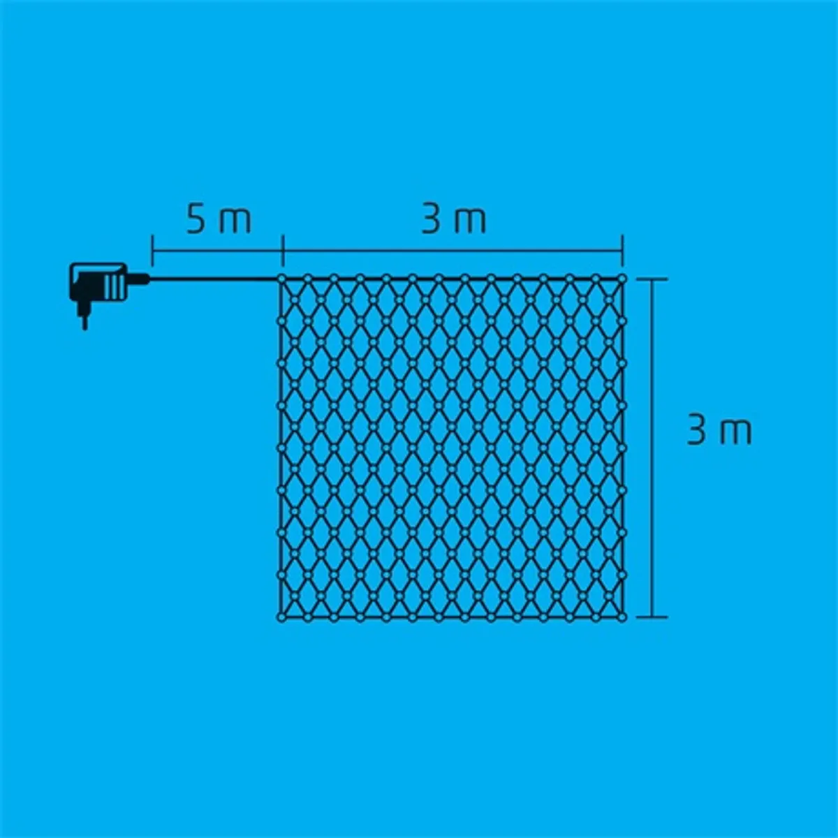 Home by Somogyi KLN 240C/WH led-es fényháló 240 db hidegfehér 3 m x 3 m kültéri és beltéri 230 V #3