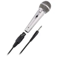 Hama 00046040 DM 40 kardioid dinamikus mikrofon impedancia 600 ohm frekvencia 100 Hz - 10 kHz kábel 2,5 m XLR mono ezüst #1