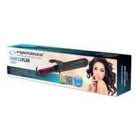 Esperanza EBL011 Janet hajsütővas 38 mm kerámia bevonatú PTC fűtőelem 200 C 35W fekete-málna #2
