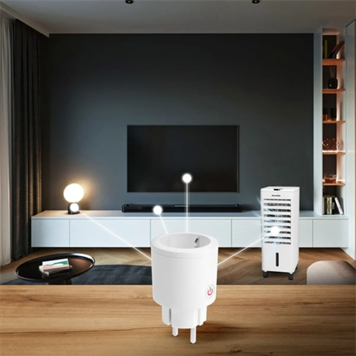 Delight Smart 55359B okos konnektor 110-230V AC 16 A 3680 W wifi 2.4 GHz TuyaSmart Alexa Google Home Apple HomeKit IFTTT IP20 #4