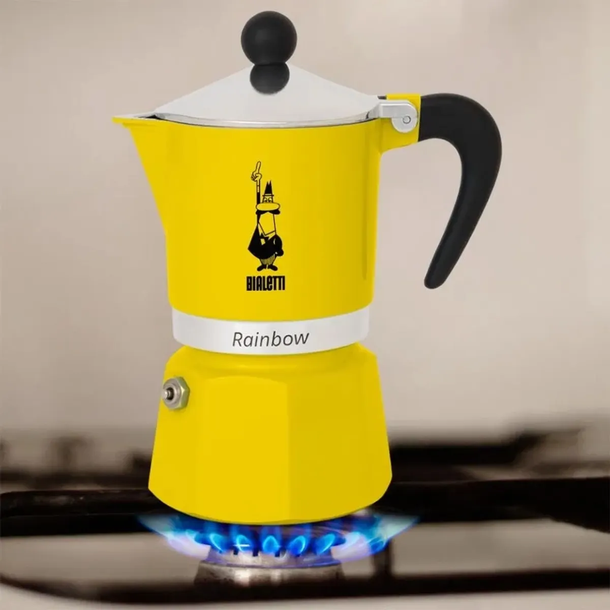 Bialetti 4982 RAINBOW Rainbow kotyogós kávéfőző 3 adag sárga alumínium ötvözet #2