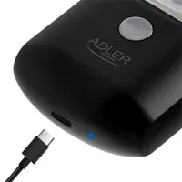 Adler AD2936 úti borotva dupla pengés, vezeték nélküli, usb-c töltés, rozsdamentes pengék, 35+ perc működés, víz alatt tisztítható fej #3