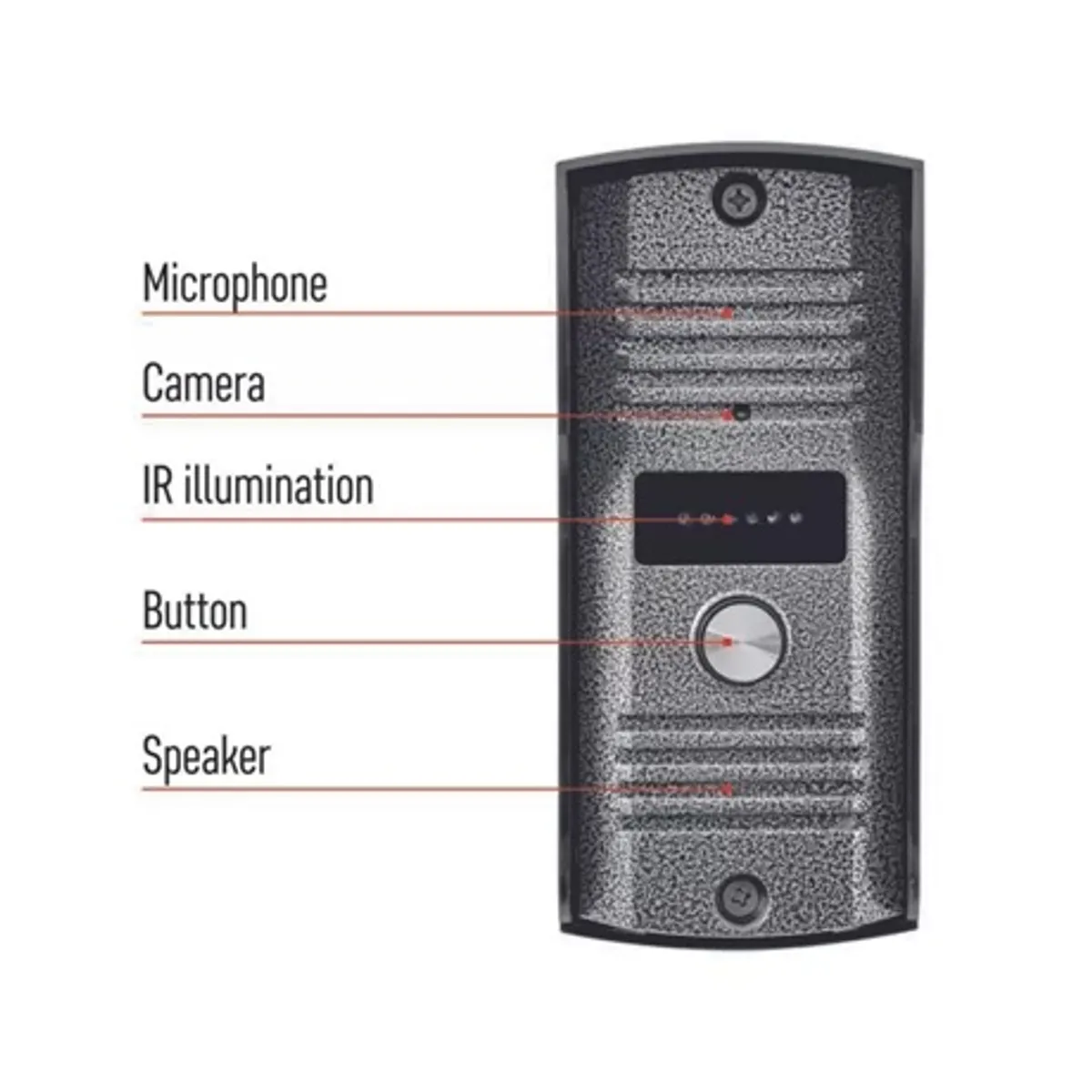 Emos H2017 videó kaputelefon szett 7" színes LCD IP44 1-3 CCD Pinhole 80deg #8
