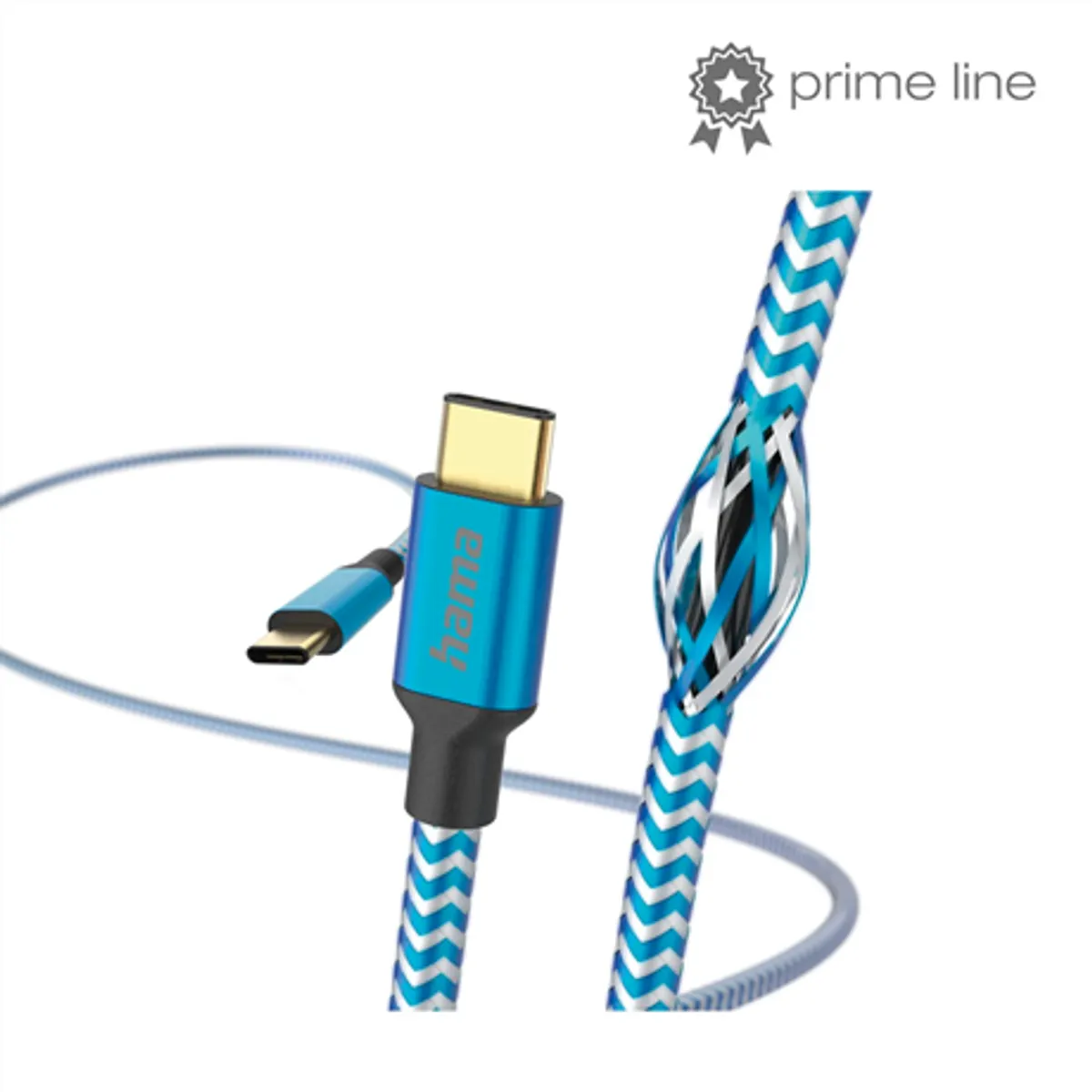 Hama 00201557 USB-C adatkábel 1,5 m kék aranyozott dugasz árnyékolt #1