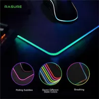 Forev RS-01 RGB LED-es gamer egérpad 80x30 cm, gumírozott csúszásmentes, 11 RGB fénymóddal, vízálló felület, 150 cm USB-kábel #2