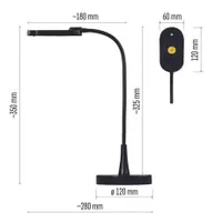 Emos Z7523B LED asztali lámpa fekete 360 lm hideg fehér rugalmas kar #8