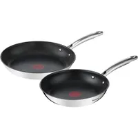 Tefal G732S255 Duetto 2 részes serpenyő szett 24-28 cm titánium 2x bevonat indukciós gáz elektromos kerámia halogén sütőben 250C #1