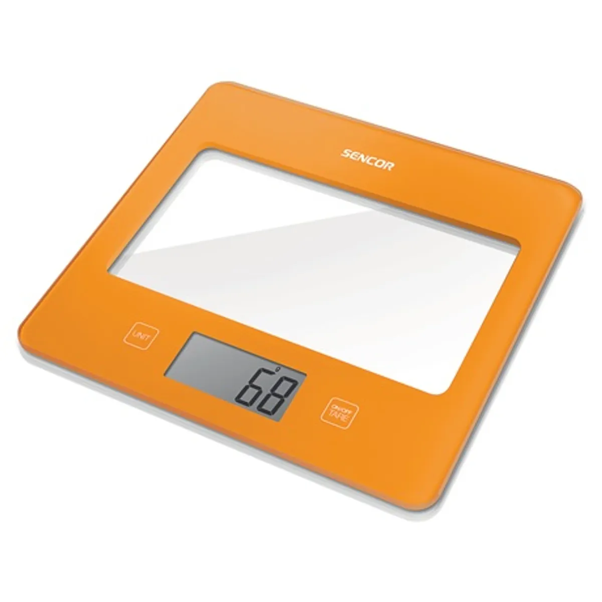 Sencor SKS 5033OR digitális mérleg edzett üveg, 5 kg, 1 g, tara funkció, beépített LCD kijelző, automatikus kikapcsolás 60 s #1