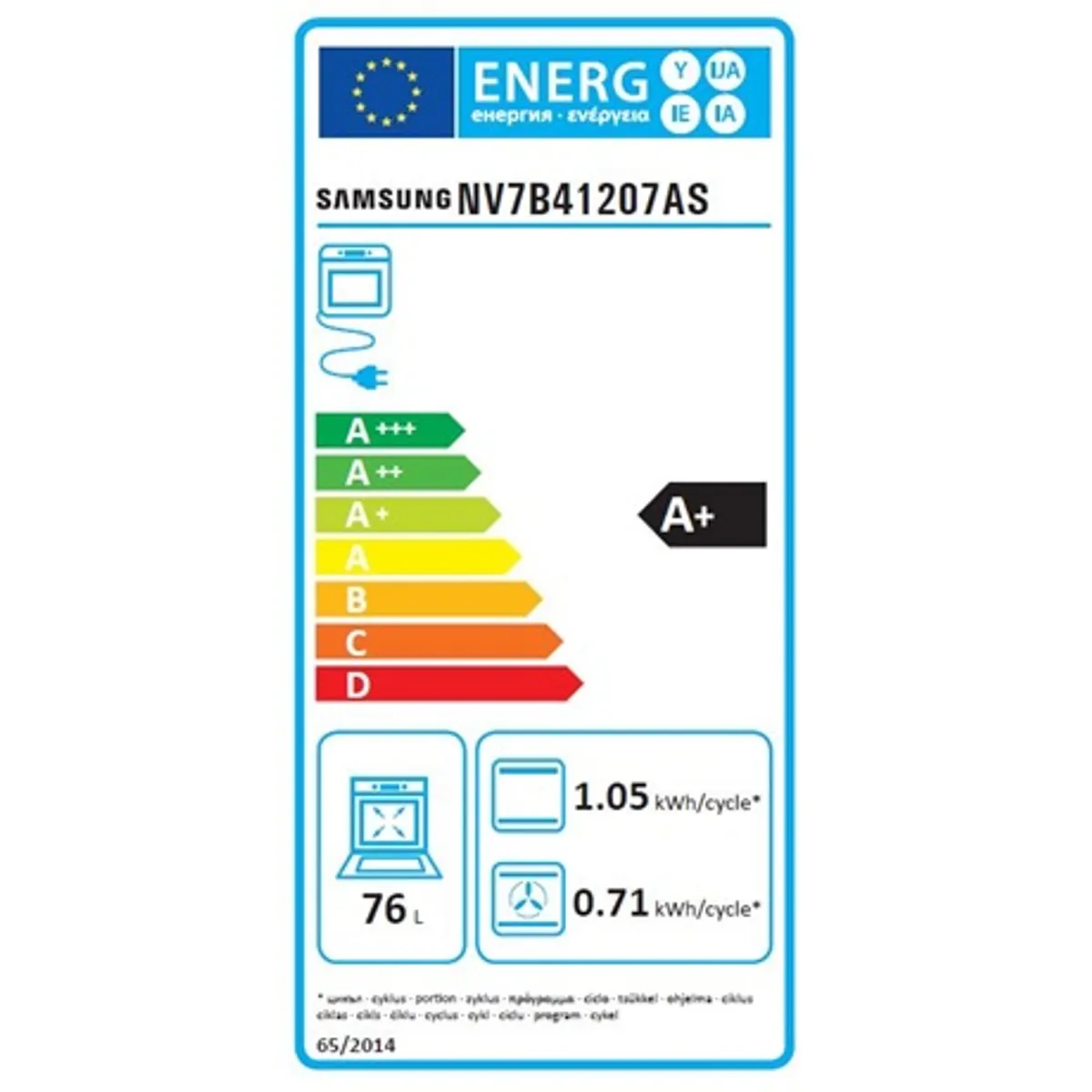 Samsung NV7B41207AS U3 beépíthető sütő 76 L katalitikus tisztítás légkeveréses Wi-Fi #7