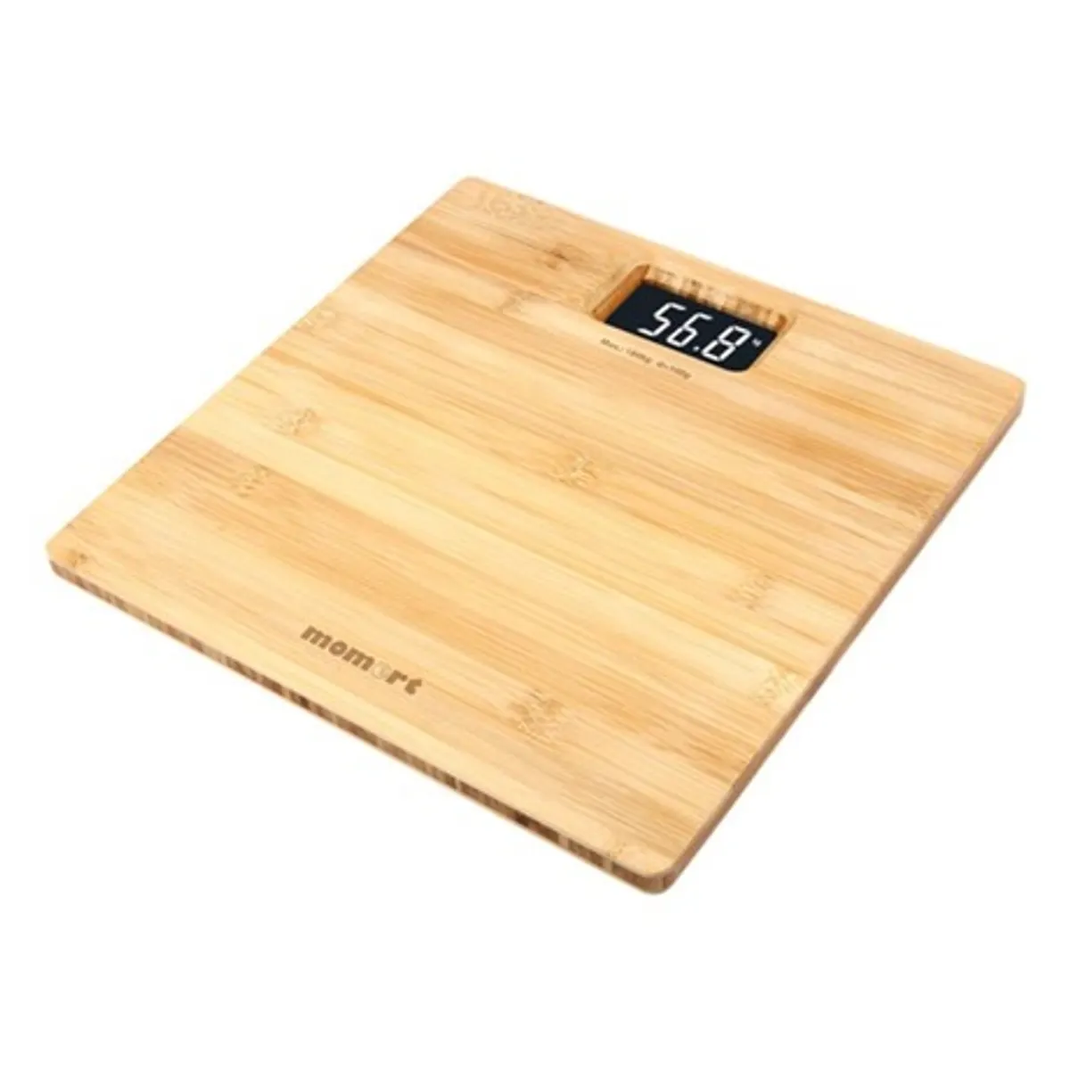 Momert 5877 bambusz felületű személymérleg 180 kg kapacitás, 100 g osztás, precíz mérés, automatikus kikapcsolás, kontrasztos kijelző, túlterhelés jelzés #2