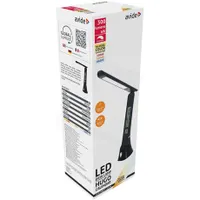 Avide ABLDLC-6W-B-HG led asztali lámpa Hugo naptárral bőrhatású fekete-barna #1