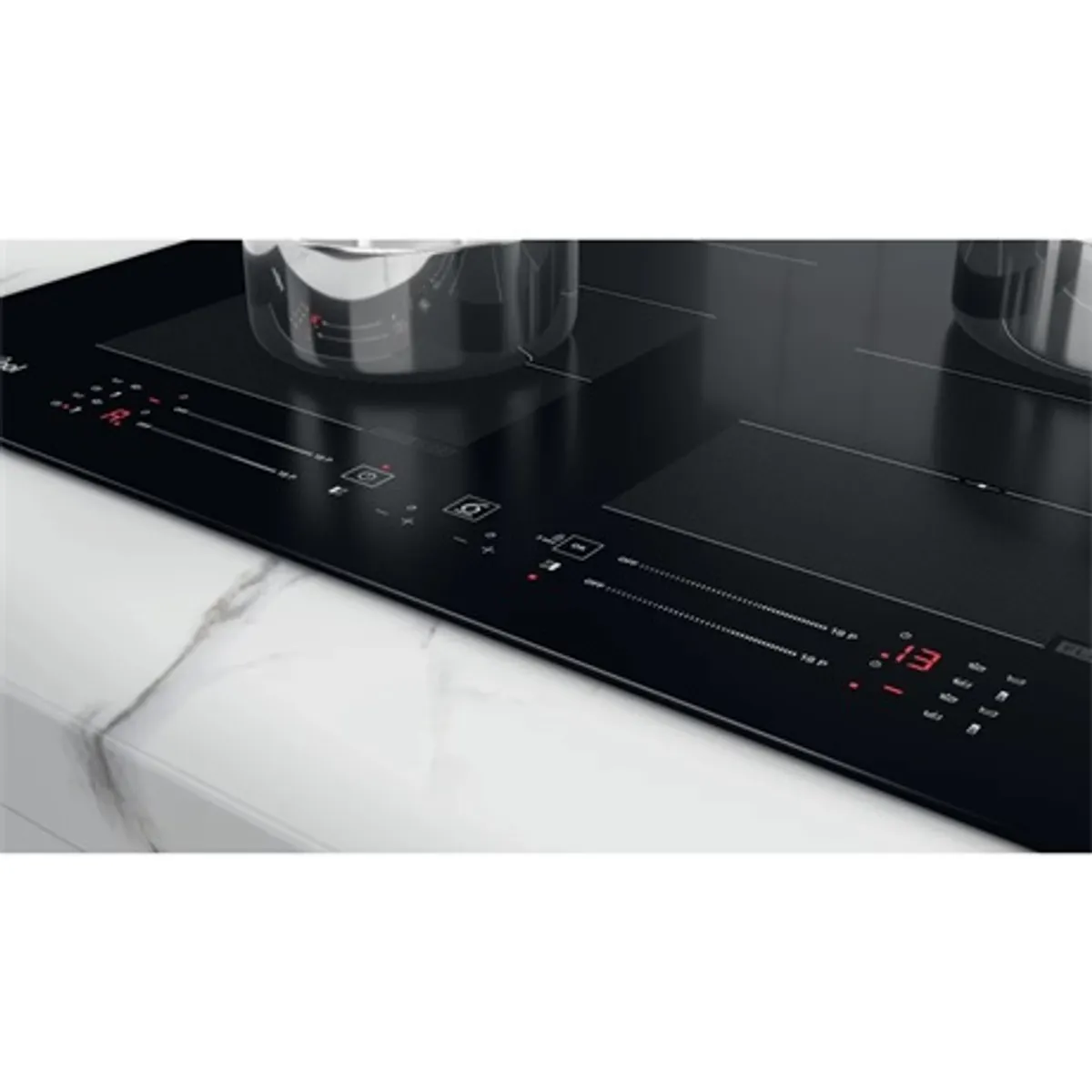 Whirlpool WF S8865 NE beépíthető indukciós üvegkerámia panel 4 zónás flexi cook chef control power management booster keep warm #8