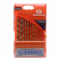 Daewoo DWKIT13 fúrószár készlet 13 db 6,5 mm 164 mm HSS 4341 DIN 338 #1