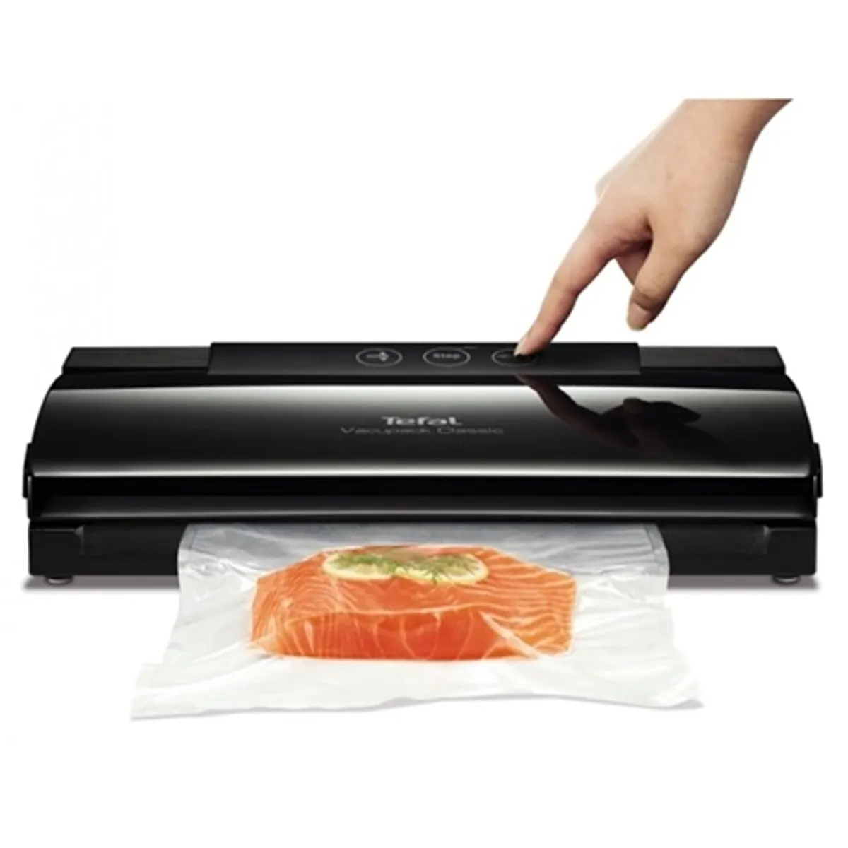 TEFAL VT254070 Vacupack Classic vákuumcsomagoló 130W fekete automatikus vákuumzárás csak lezárás Stop funkció 18 tasak #1