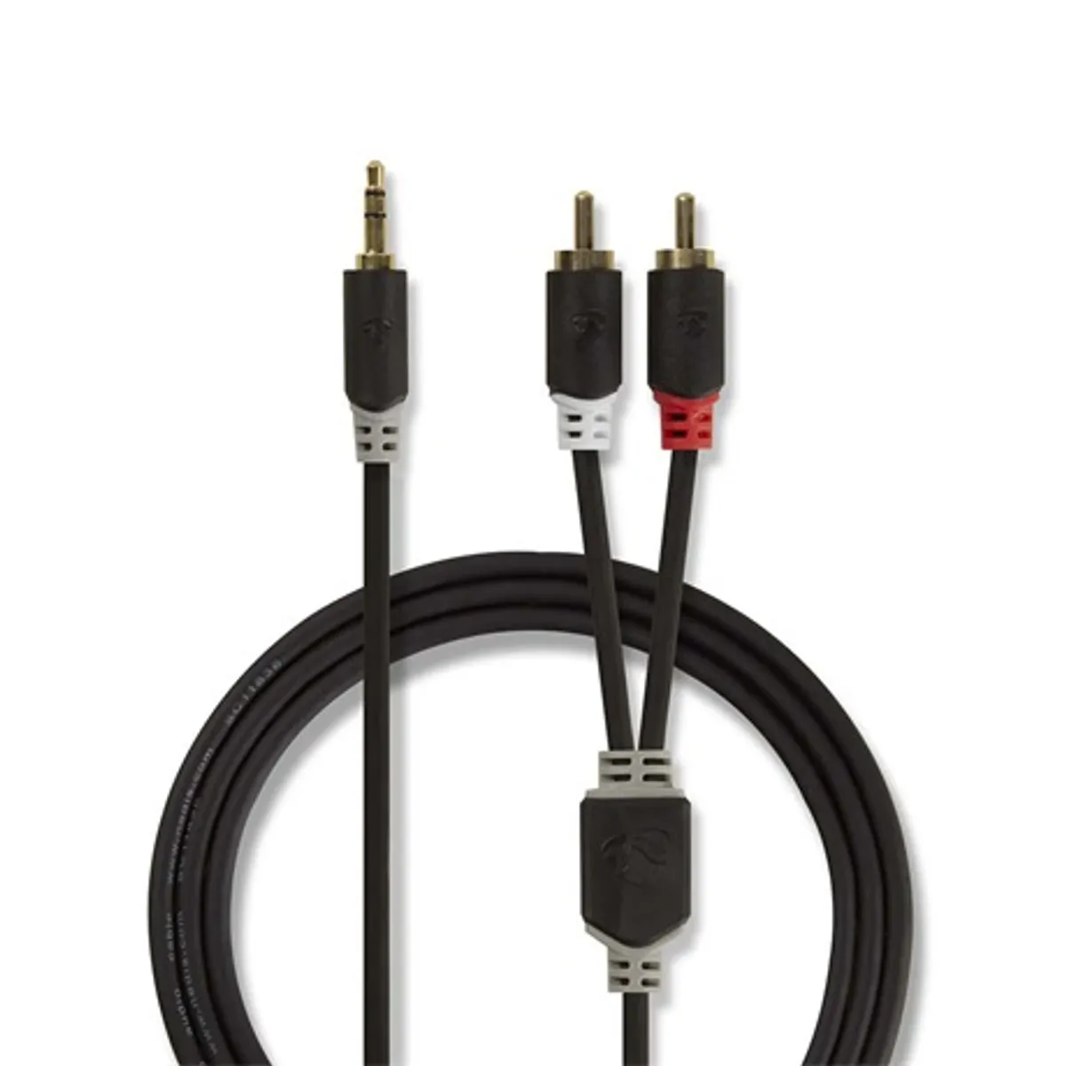 Nedis CABW22200AT30 sztereó audió kábel 3,5 mm - 2x rca aranyozott, árnyékolt, 3 m #2