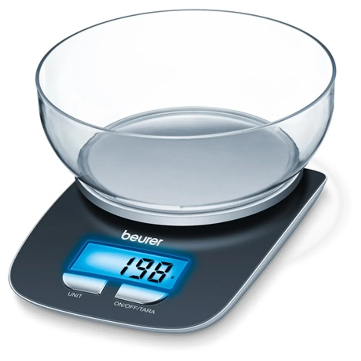 Beurer KS25 tálas konyhamérleg 3 kg teherbírás, 1 g beosztás, kg/g/lb:oz váltás, tara funkció, automatikus kikapcsolás, tálátmérő 14,2 cm #1