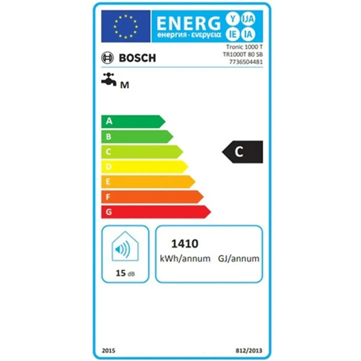 Bosch TR1000T 80 SB Forróvíztároló 80 l 2 kW 8 bar IPX4 #2