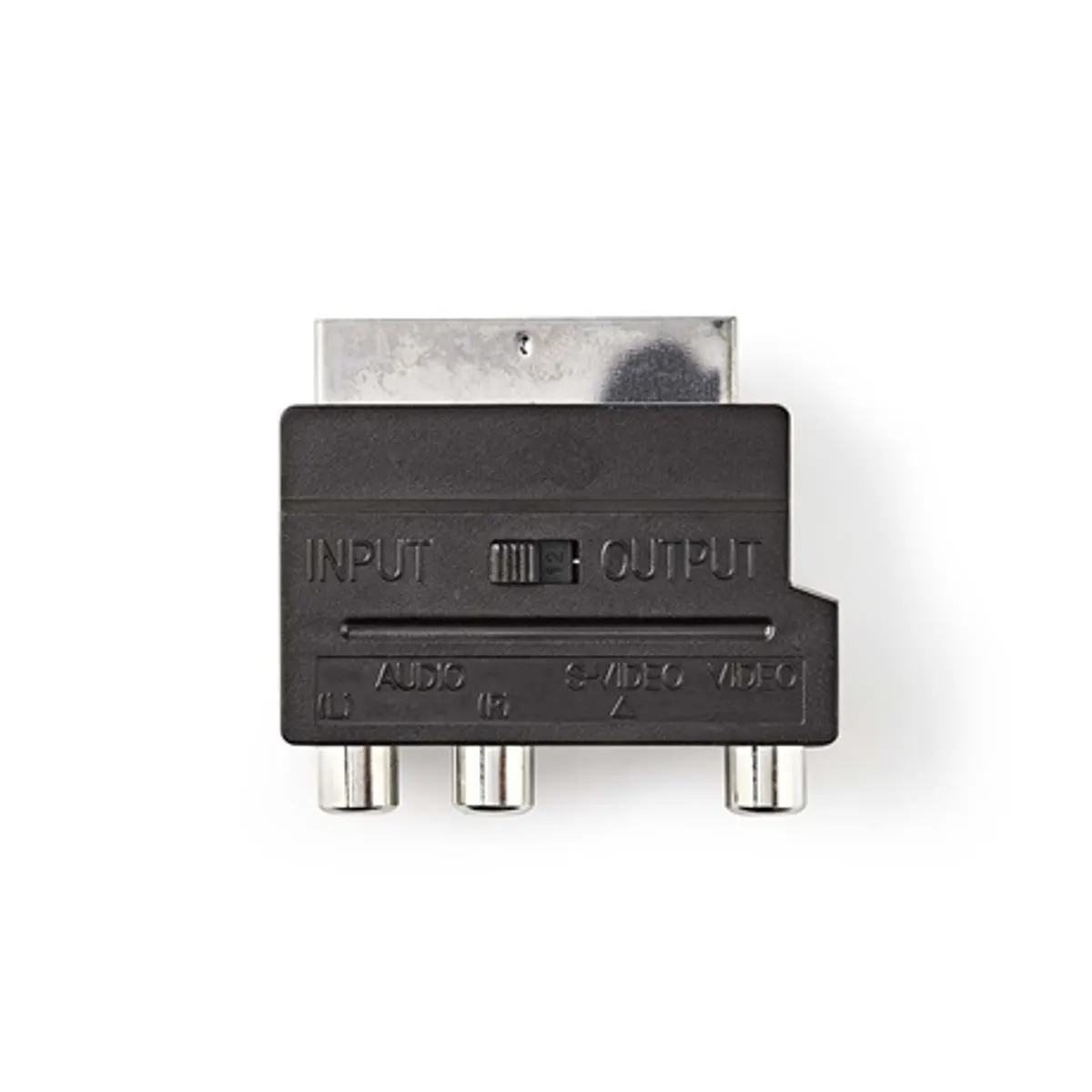 Nedis CVGP31902BK SCART adapter SCART férfi S-Video nő és 3x RCA nő nikkelezett fekete kapcsolható #1