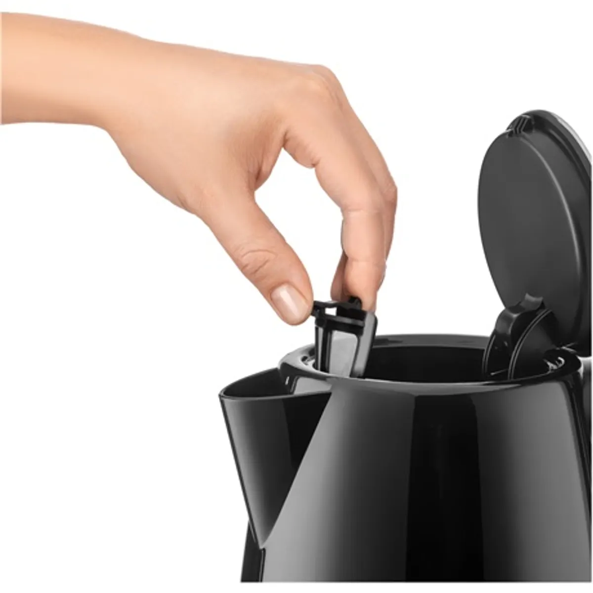 Sencor SWK1798BK vízforraló 1,7 l 2150 W beépített hőmérő rozsdamentes acél fűtőlap rejtett spirál vízszint kijelző működésjelző fedélzár #2