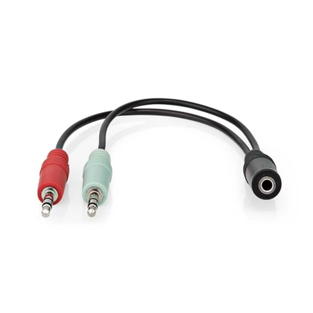 Nedis CAGB22160BK02 sztereó audio kábel 2x 3,5 mm jack dugó 0,20m #1