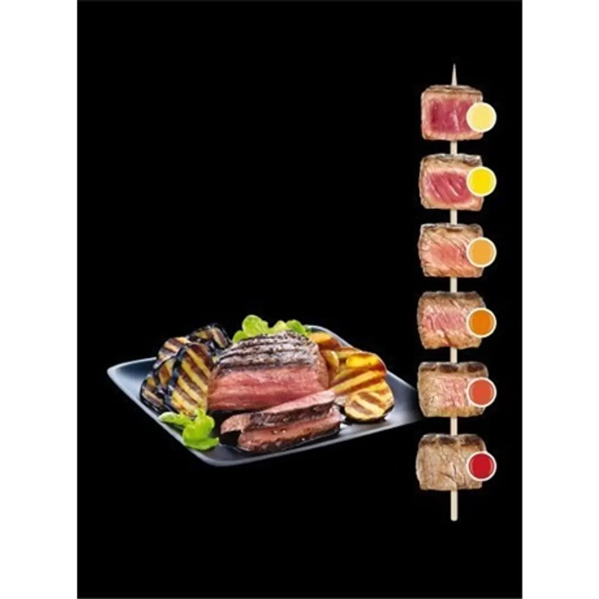 Tefal GC722D34 Optigrill XL grillsütő 9 program intelligens kijelző felolvasztásra is alkalmas színes hőindikátor #6